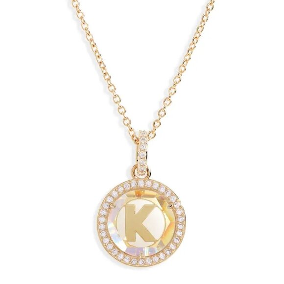 NADRI Round 'K' Initial Pendant Necklace - Picture 2 of 7